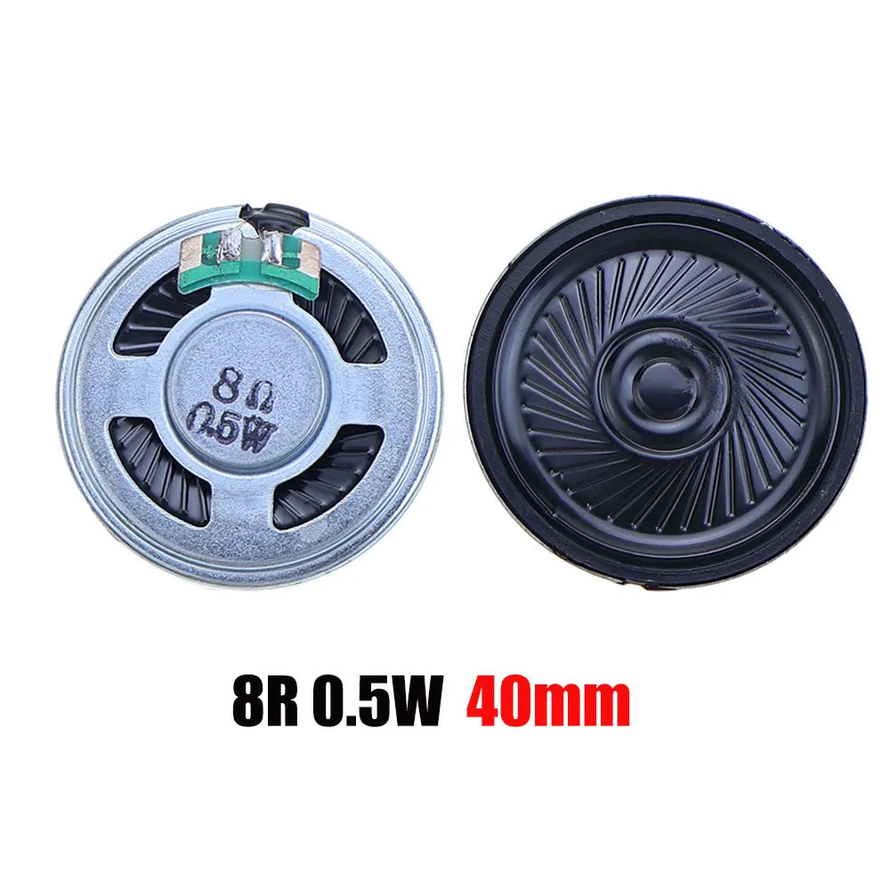 2PCS 8R 32R 0.5W 1W 2W Mini Speaker 8 Ohm 32 Ohm Loud Speaker Diameter 20mm 23mm 26mm 28mm 30mm 32mm 36mm 40mm 45mm Loudspeaker