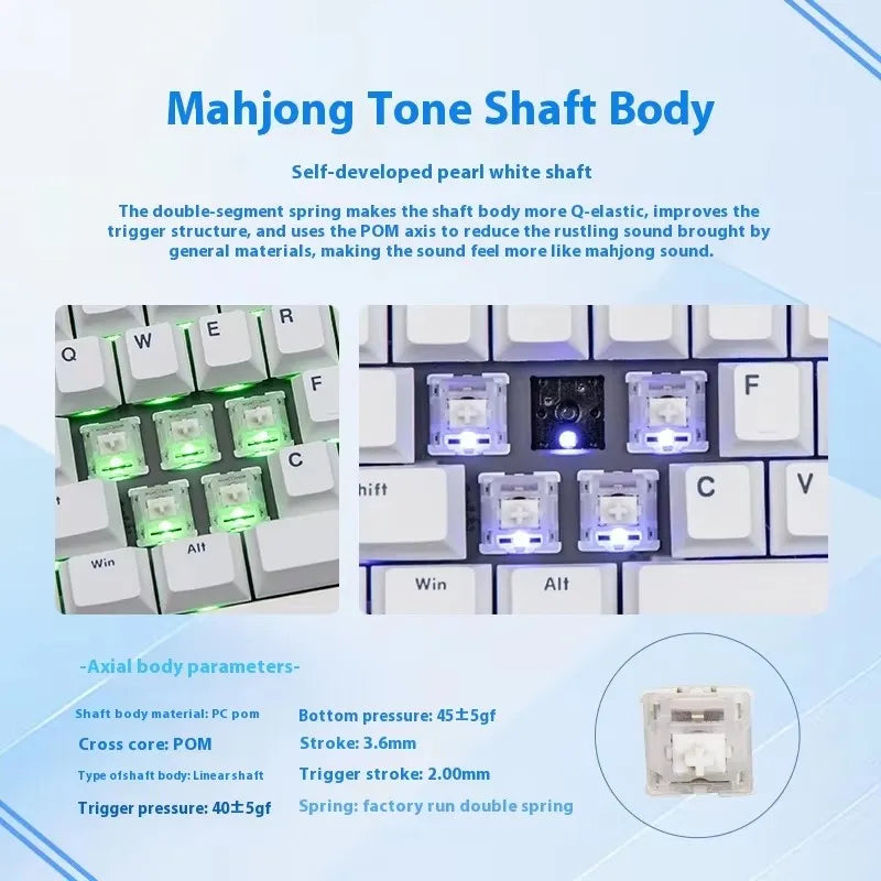 CIDOO QK61 V2 Mechanical Keyboard 60% Layout Gasket Structure VIA Programmable Hot-Swap Three Mode Wireless RGB Keyboard