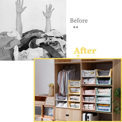 Clothing Storage Drawer, Large-capacity Foldable Storage Basket, Storage Box, Household Clothing Storage Drawer, Storage Shelf