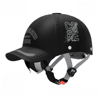 New motorcycle helmet sunshade, electric bicycle riding motorcycle breathable retro hard duckbill cap semi helmet fashionable