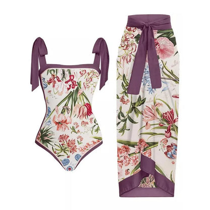 2023 New Arrival Push Up Women Bikini Set Floral Printed Ruffle Bikinis Strappy Bandage Swimwear Brazilian Biquini Bathing Suit
