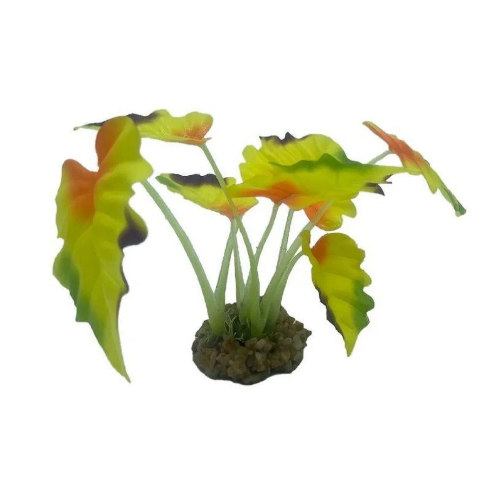 Plastic Aquarium Water Plants Small Lifelike Artificial Underwater Plants with Sturdy Stems Decorative Fake Green Water Grass