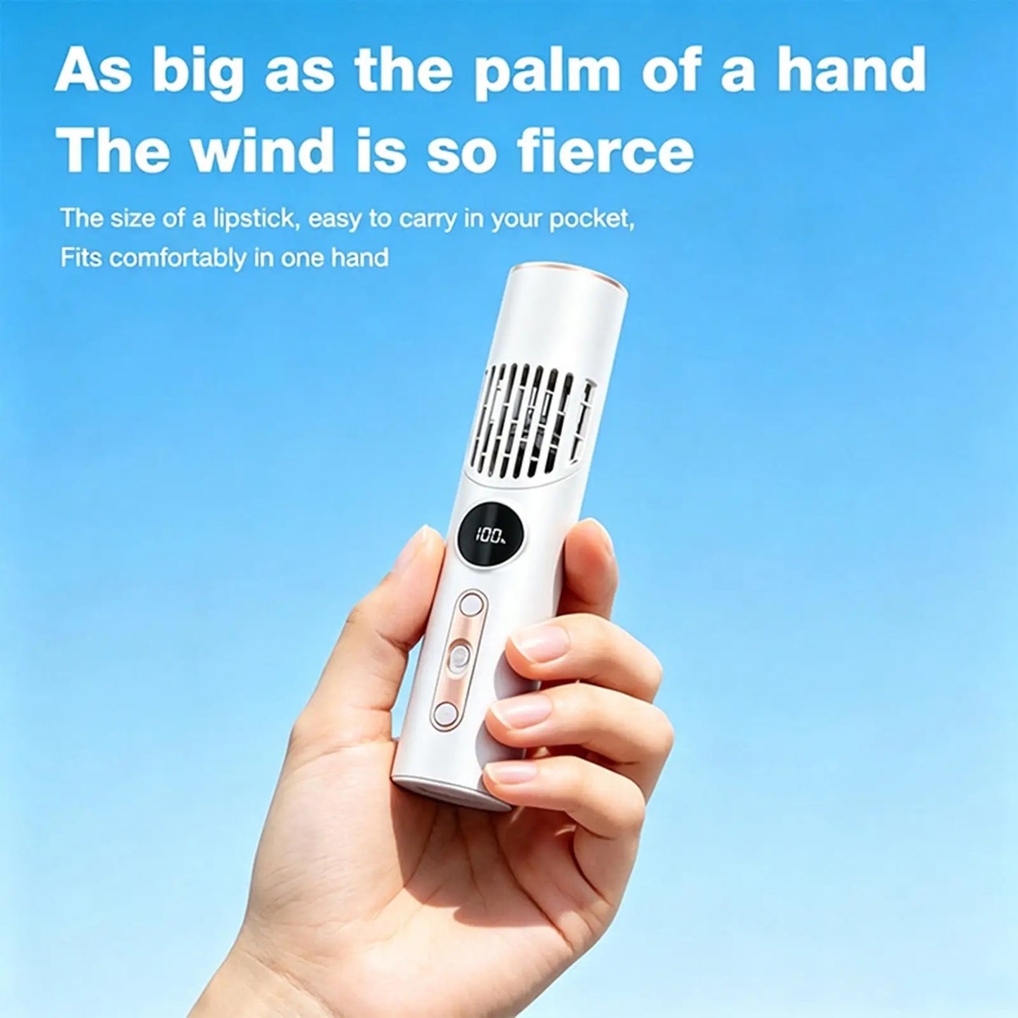 Portable Handheld Fan Foldable Mini Powerful Rotatable Device Small Portable Fan For Summer Camping Outdoor Beach Festival