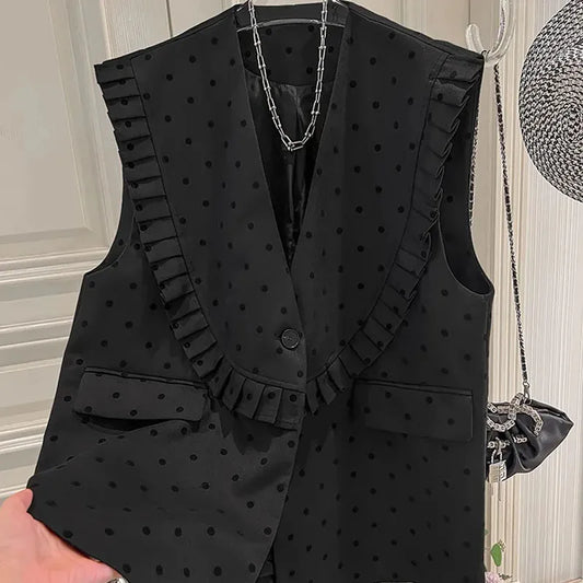 Ladies Vest Jacket 2025 Summer Leisure And Comfort Korean Women Waistcoat Temperament Fashion High-Quality Female Coat.
