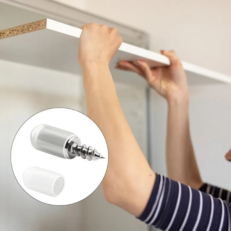 Wholesale Cross Self-tapping Screw with Rubber Sleeve Layer Plate Shelf Holder Wardrobe Septum Brackets Fixed Screws Support Peg