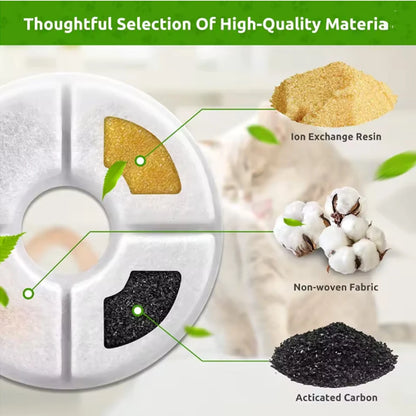 Replacement Filters for Cat Water Fountain Activated Carbon Replacement Filters Pet Cat Water Dispenser Filters Accessorie