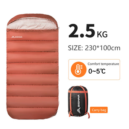 BISINNA Large Camping Sleeping Bag Lightweight 3 Season Loose Widen Bag Long Size for Adult Rest Hiking Fishing