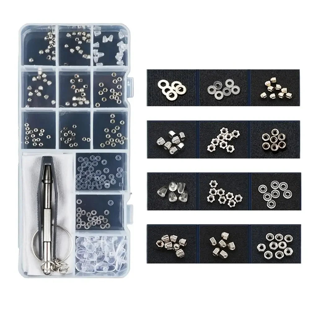 Screws Replacement With Tweezers Sun Glasses Nuts Glasses Screws Sets Eyeglass Nose Pads Sunglass Repair Tool Glasses Screws