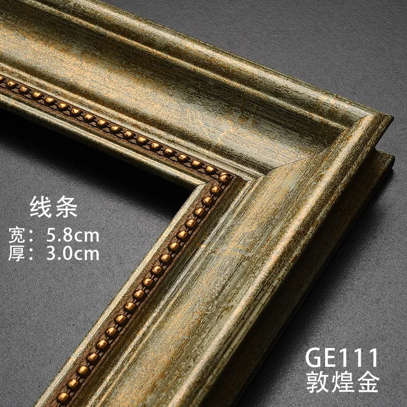 Gold Paint Frame Oil Paintings Wall Art Pictures Frames Embroidery Frame Home Decor Porta Retrato Digital Personalized Gift