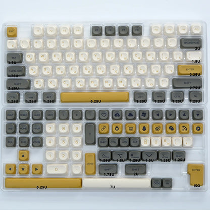 KBDiy 143 Keys/Set Russian Japanese Korean Matcha Keycap Green KOA PBT Keycaps for Mechanical Keyboard Caps for GMK67 GMK64 61