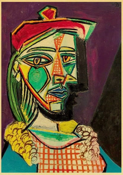 Abstract Painting Pablo Picasso Exhibition Kraft Paper Poster Art Prints Museum Modern Gallery Wall Picture Home Room Decor Gift