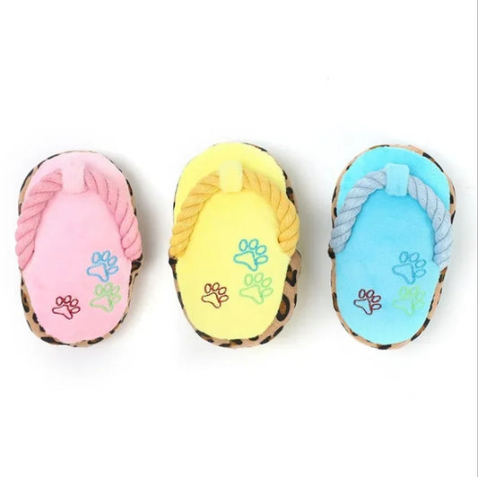 Dogs Toy, Cute Plush Slipper Shape, Squeaky, Chew Play, 1Pcs, Pet Puppy Supplies, Factory Direct Dog Toys, Blue