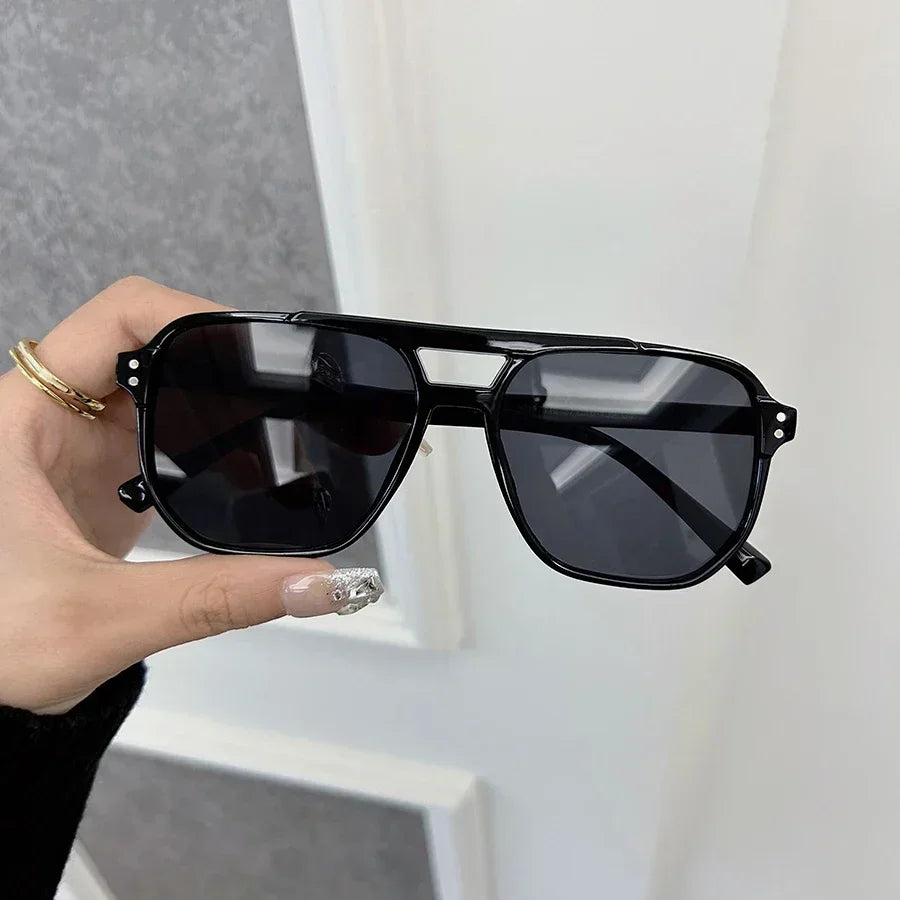 Elegant Square Sunglasses Women Men Casual Sun Glasses Female Male Fashion Mirror Vintage Outdoors Shades Oculos De Sol