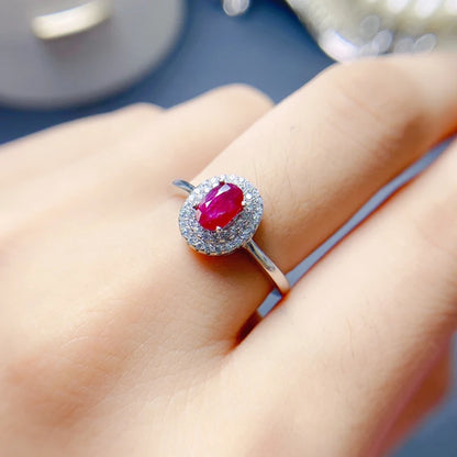 Natural Ruby Rings for women silver 925 jewelry luxury gem stones 18k gold plated free shiping items