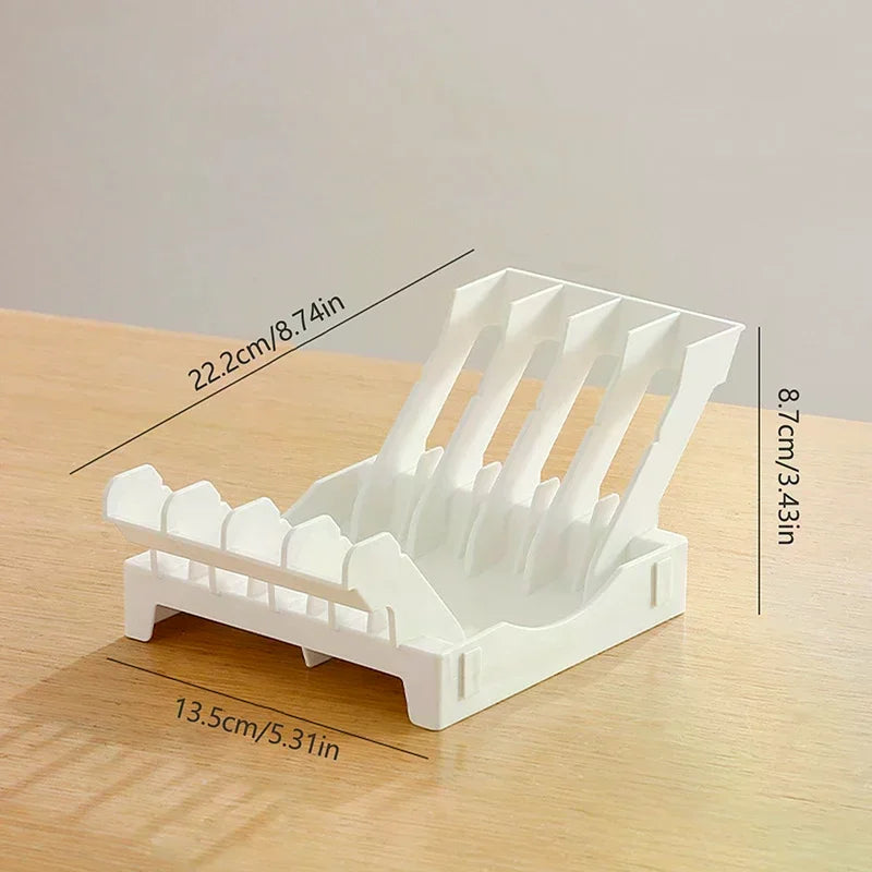 Dish Organizer Rack Upright Draining Cabinet Plate Organizer Plate Dish Drying Rack Kitchen Dishes Stand Vertical Storage Rack