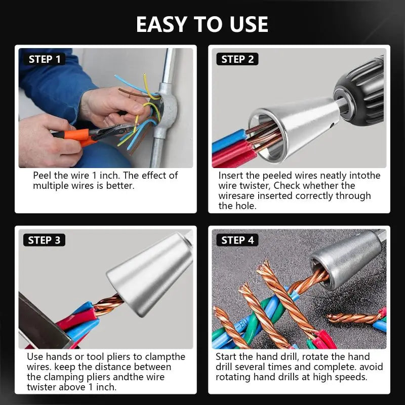 Wire Twisting Tools Quickly Twister Electrician Artifact for Power Drill Drivers Twisted Connector Cable Device Multi Tool