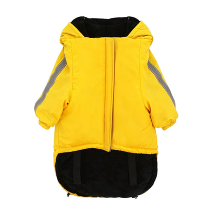 Pet Costume Windproof Fleece Dog Clothes Warm Waterproof Dog Hooded Coat Comfortable Thicken Pet Sweatshirt Outdoor