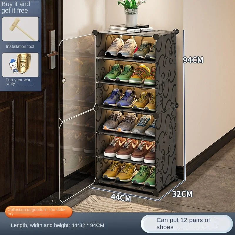 Shoe Rack Storage Shelf Shoes Entrance Hallway Furniture Cupboards Splicing Dustproof Transparent Box Organizador De Zapatos