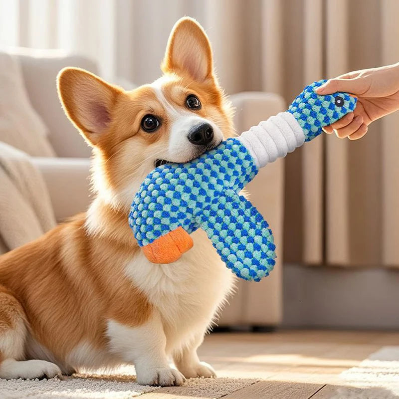 Pet Vocalizing Wild Goose Toy, Dog Chewable Teething Stick, Boredom Relieving Plush Doll, Small Dog Universal Product