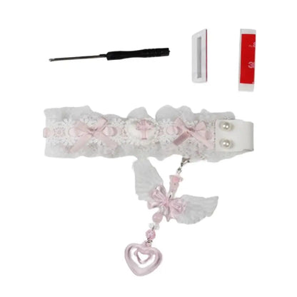 Lace Keyboard Ribbon with Snap-on Keyboard Hand-Decorated Keyboard Accessories for wootingATKDIY  Protect Keyboard Decoration