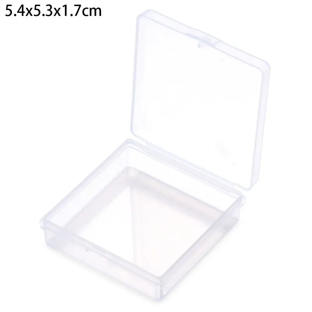 1Pcs Plastic Transparent Storage Box Small Items Sundries Jewelry Organizer Case Beads Container Pill Chip Box Tools Accessories