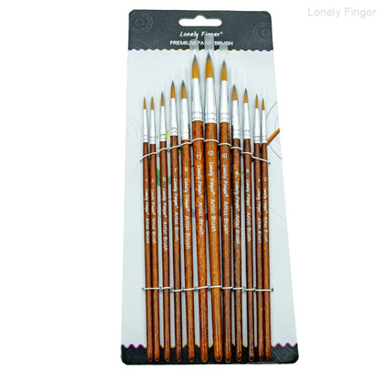 12/48pcs Acrylic Paint Brushes, Professional Synthetic Bristles Paint Brush Set Flat, Filbert,  Round, Angle Paint Brushes