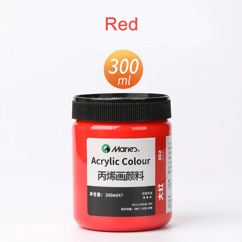 300ml White Acrylic Paints In Large Jars for Wall Painting Without Losing Color Waterproof and Sun Protection Art Supplies