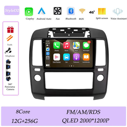 GPS Navigation for Nissan Navara 2006 - 2012 CarPlay Car Radio Video Audio Multimedia Player DSP Stereo Bluetooth  QLED Screen