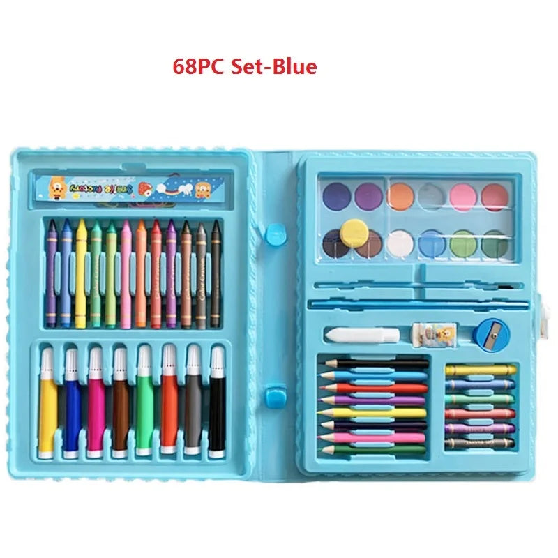 Children's Painting 색칠공부 Full Set Brushes Art Tools Gift Box Set Developing Children's Create Draw Interests  Art Supplies