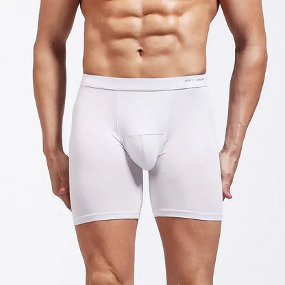 Men's sports extended leg underwear Modal boxers running anti-wear leg quick dry long boxer shorts