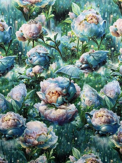 Cotton Fabric Digital Printing HD Fairy Tale Dream House Elf for DIY Handmade Sewing Clothes Bags Dresses by Half Meter