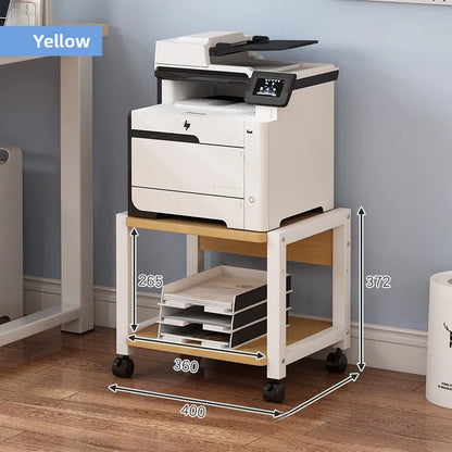 Low Profile Floor Mounted Office Desktop under Desk Printer Copier Storage Ra Home Use Mobile Organization elf