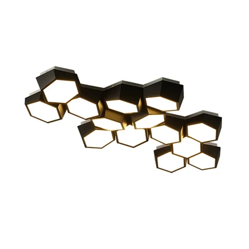 Modern Geometry Led Ceiling Lamp Living Room Chandeliers Lighting Bedroom Dimmable Lamparas Nordic Home Decor Lights Luminaria