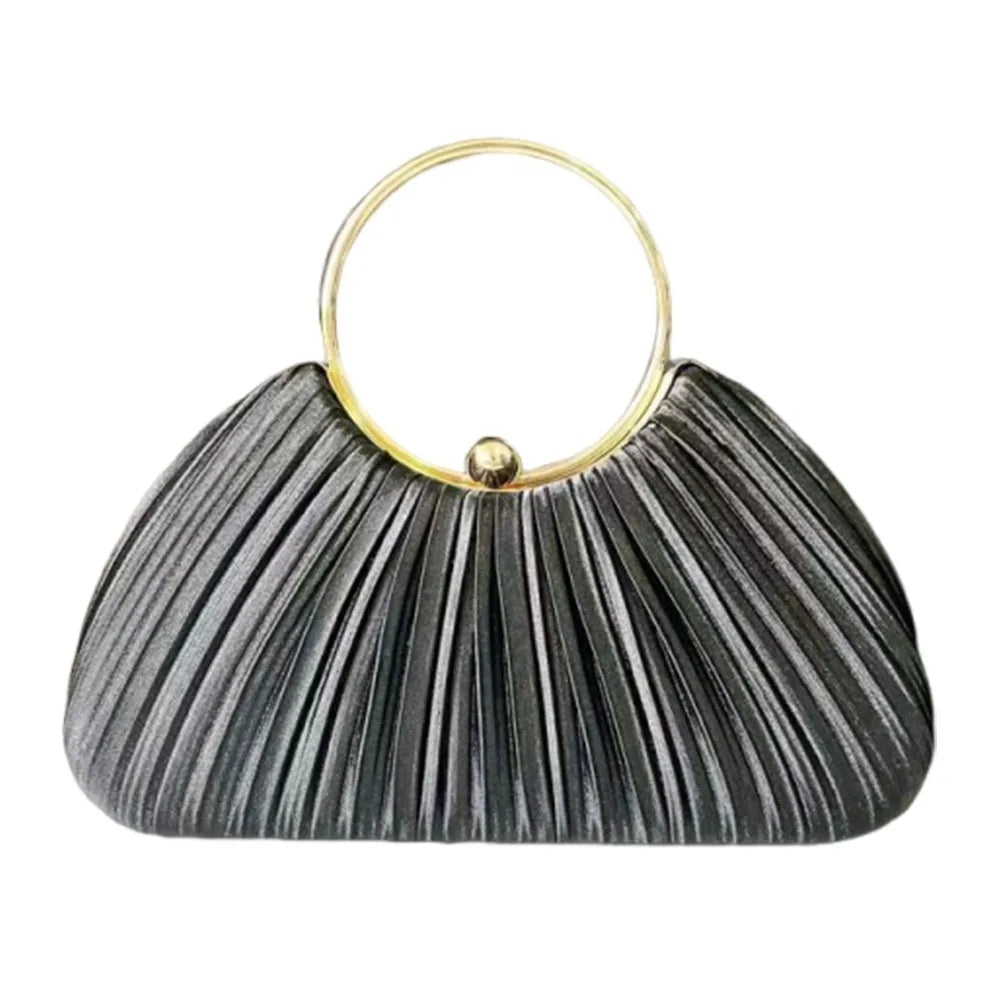 Fashion Polyester Fiber Evening Bags Elegant Chain Shoulder Bag Clutch Handbag Women