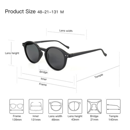 ZENOTTIC Retro Polarized Sunglasses 2026 2025 Men Women Vintage Small Round Frame Sun Glasses Polarized Lens UV400 Goggles Shade
