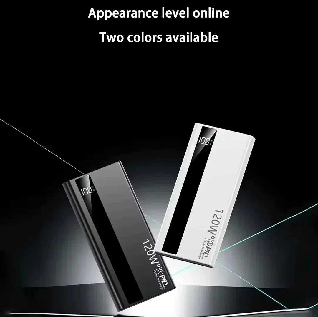 Lenovo 120W Fast Charging Large Capacity 200000mAh 2027 Digital Display Power Bank Outdoor Power Supply for Huawei iPhone