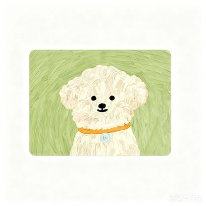 Cute Dog Mouse Pad, Rubber Non-slip Desk Mat for Office & Gaming, Poodle/White Dog/Schnauzer/Smiley Dog, Universal