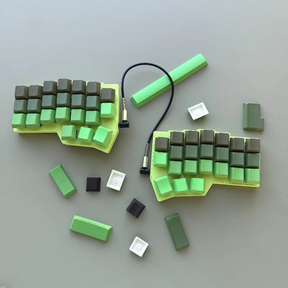 Tenting CorneV4.1 Spilt Keyboard Kit Green Pink Wired Hotswap Horn Keyboard Ergonomic Gaming Accessory Keyboard RGB VIAL Teclado