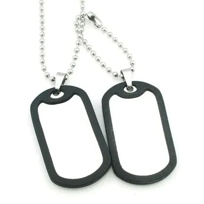 Customized ID Double Dog Tag Military Soldier Circle Pendants Titanium Steel Personalized Necklace Fashion Jewelry Free Carving