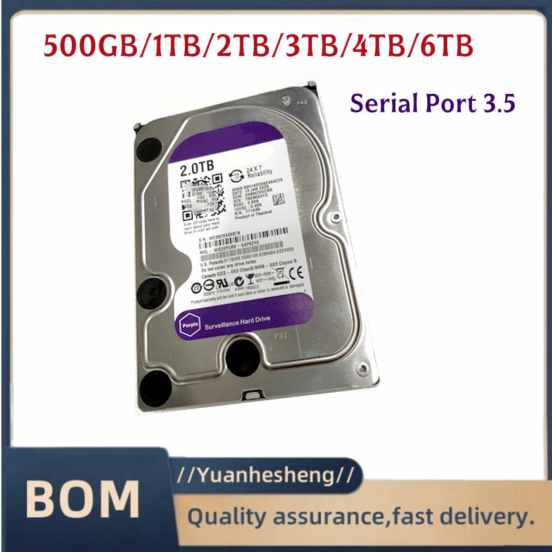 oHard disk recorder 500G/1T/2T/3T/4T/6T monitoring hard drive FOr Seagate serial port 3.5-inch monitoring purple disk