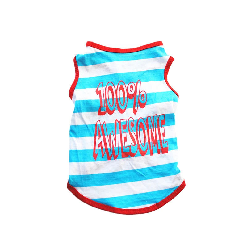 Summer Pet Clothing for Cats 100% Cotton Cat Puppy Vest Cool Breathable Print Sphynx Cat Clothes Kitten Pajamas ropa para gatos