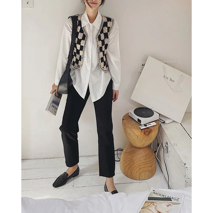 2022 Oem Woman Spring Summer Superimposed Knit Sweaters Vests Y2k Waistcoat Sleeveless Clothes New Vintage Crop Tops Cardigan