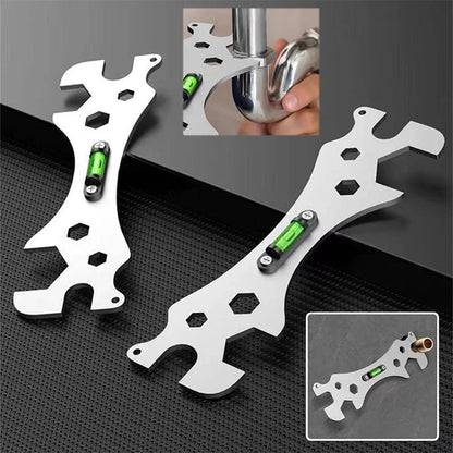 Wrench Level Tools, Faucet Wrench, Shower Wrench, Pipe Wrench, Multifunctional Level Wrench,  Effortless Home Leveling Tools