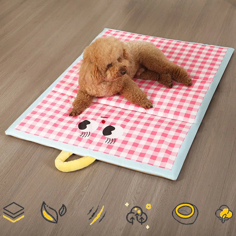Pet Summer Cooling Bed Mat for Dogs Sofa Medium Dog Pets Products Small Breeds Supplies Baskets Cats Large Big Beds Accessories