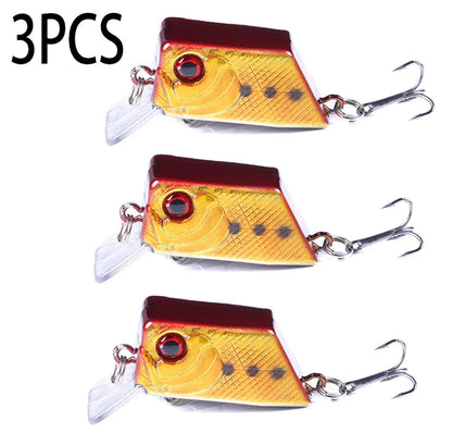 Hengjia 4.5cm 7g Square Crankbait Fishing Wobbler Diving Swimming Bait for Bass Pike Artificial Fishing Tackle