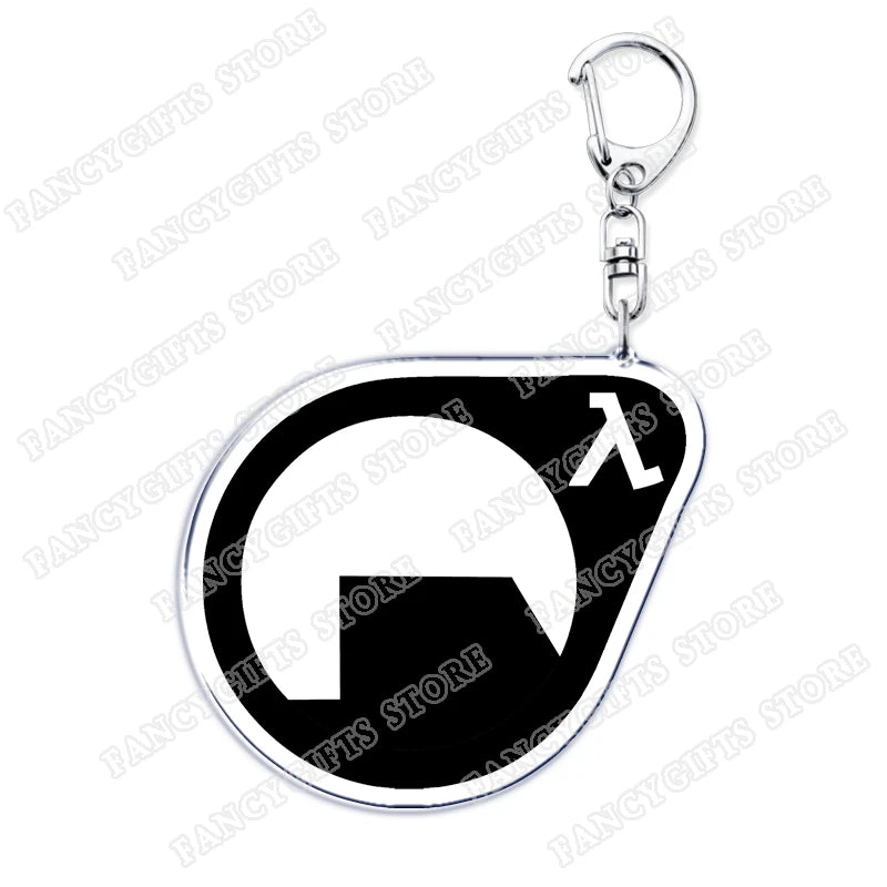 Popular Video Game Keychains for Accessories Bag Glados Aperture Laboratories Science Keyrings Jewelry Gamer Fans Gaming Gifts