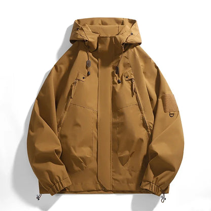 Pink Outdoor Camping Jacket Women's Autumn Loose-fit Hooded Jackets Elegant Long Sleeve Fashionable Harajuku Bf Windbreaker Coat