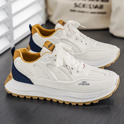 Men Shoes Fashion Male Shoes ﻿ Green Thick Sole Platform Wave Shoes Student Sneakers Increase Height Men Walking Shoes