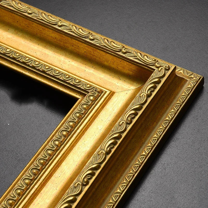 Gold Paint Frame Oil Paintings Wall Art Pictures Frames Embroidery Frame Home Decor Porta Retrato Digital Personalized Gift