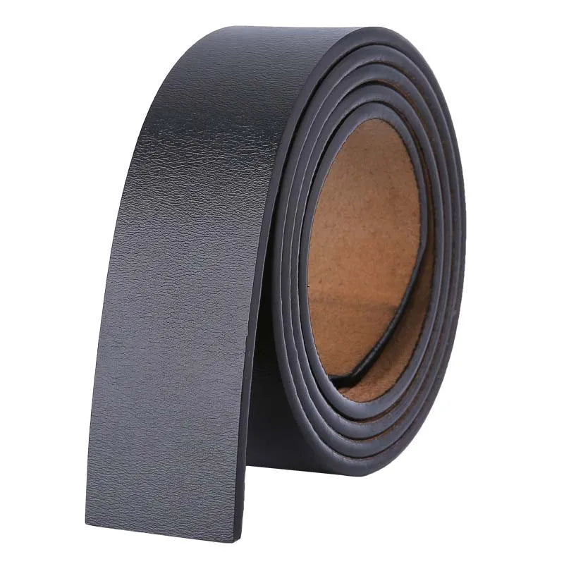 100 120 130 140 150 160cm Cowskin Belts Without Buckle 3.5cm Wide Real Genuine Leather Belt Body Men Large Size Belt No Buckle